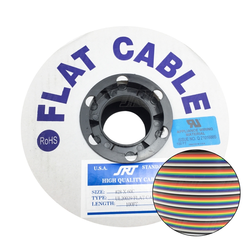สายแพ สายไฟ สายมัลติคอร์ | 50C 60C 64C | WR2 | สีรุ้ง | Ribbon flat cable gray | ม้วนละ 100 ฟุต