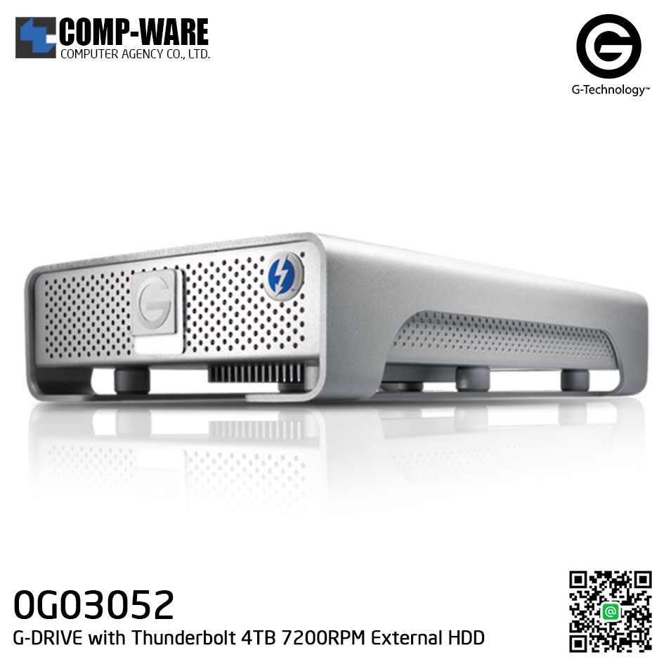 G-Technology G-DRIVE with Thunderbolt 4TB 7200RPM External Hard Drive - 0G03052