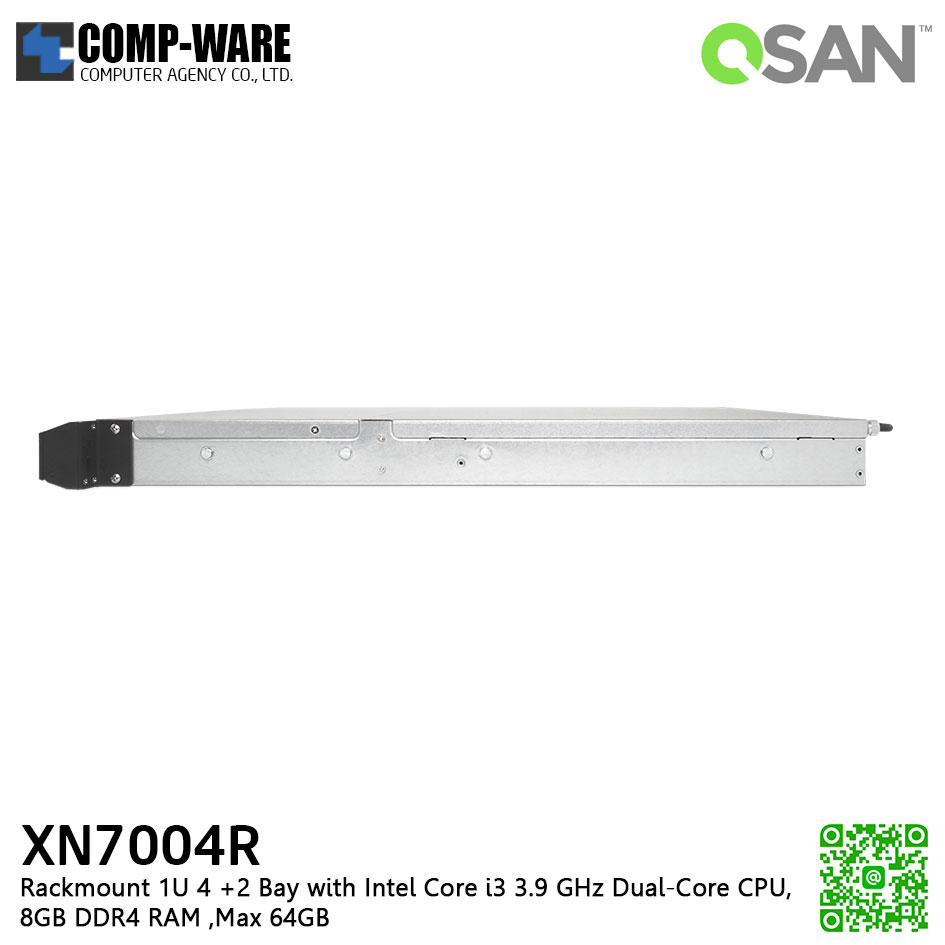 QSAN (4+2 Bays) XCubeNAS XN7004R (8GB RAM) Rackmount 1U NAS Storage , No HDD