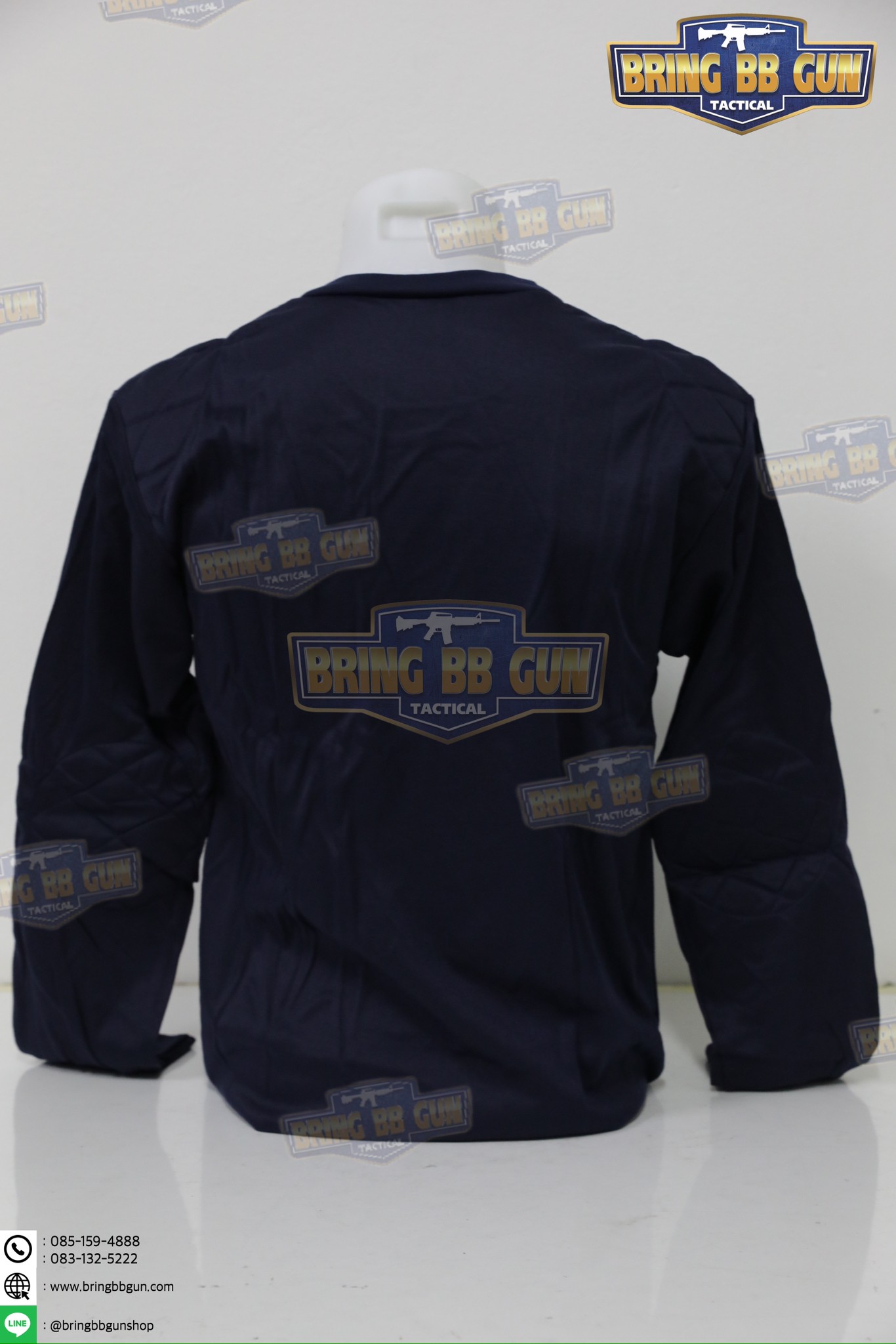 เสื้อยืดแขนยาว บุไหล่ คอกลม (ผ้า TC)