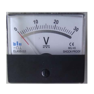 BLU ANALOG PANEL METER อนาล็อก โวลต์มิเตอร์ 20V/DC