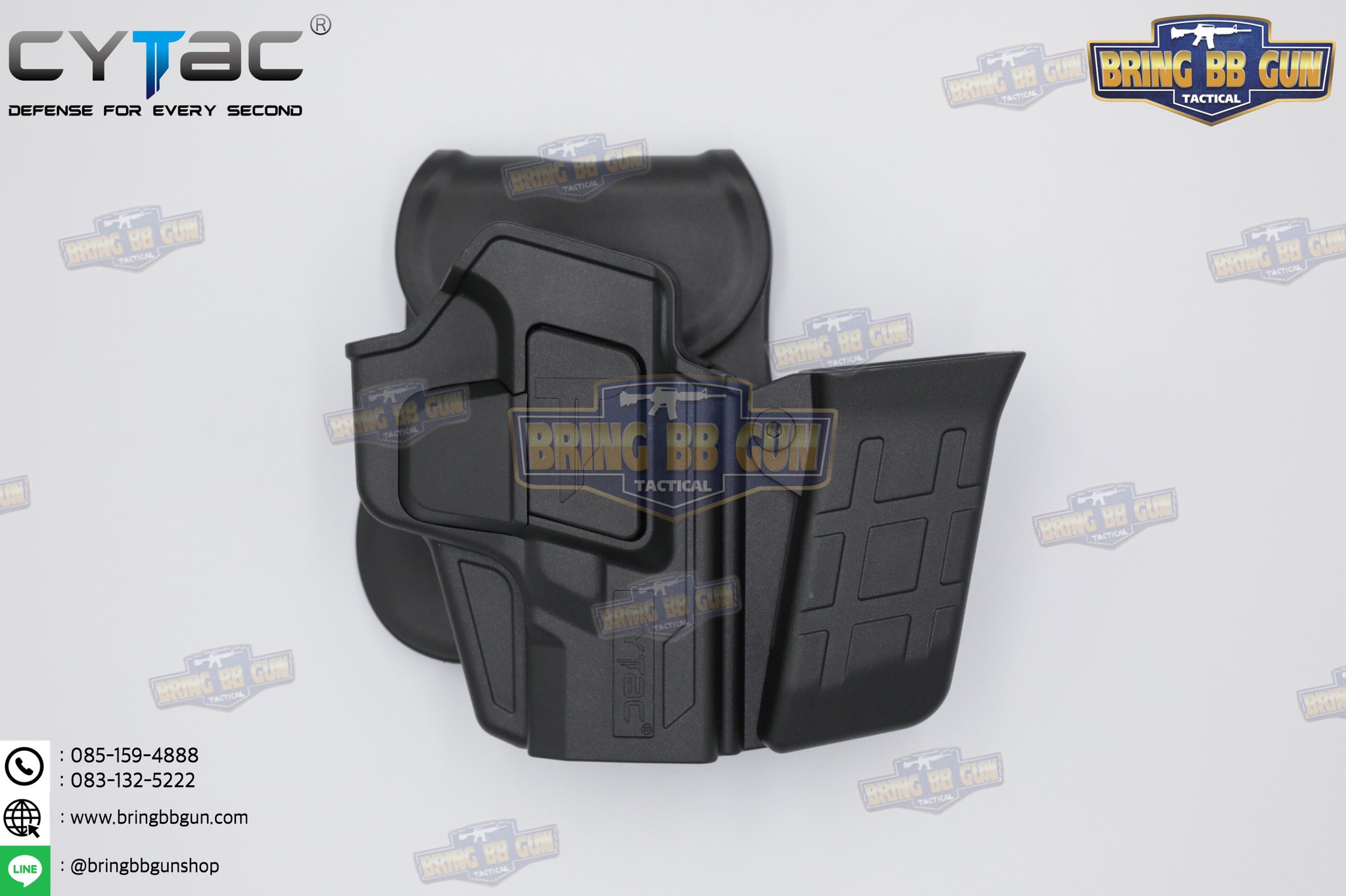 ซองปืนพกนอกปลดนิ้วชี้ + ซองแม็กกาซีน ยี่ห้อ Cytac รุ่น Glock19/Glock19X