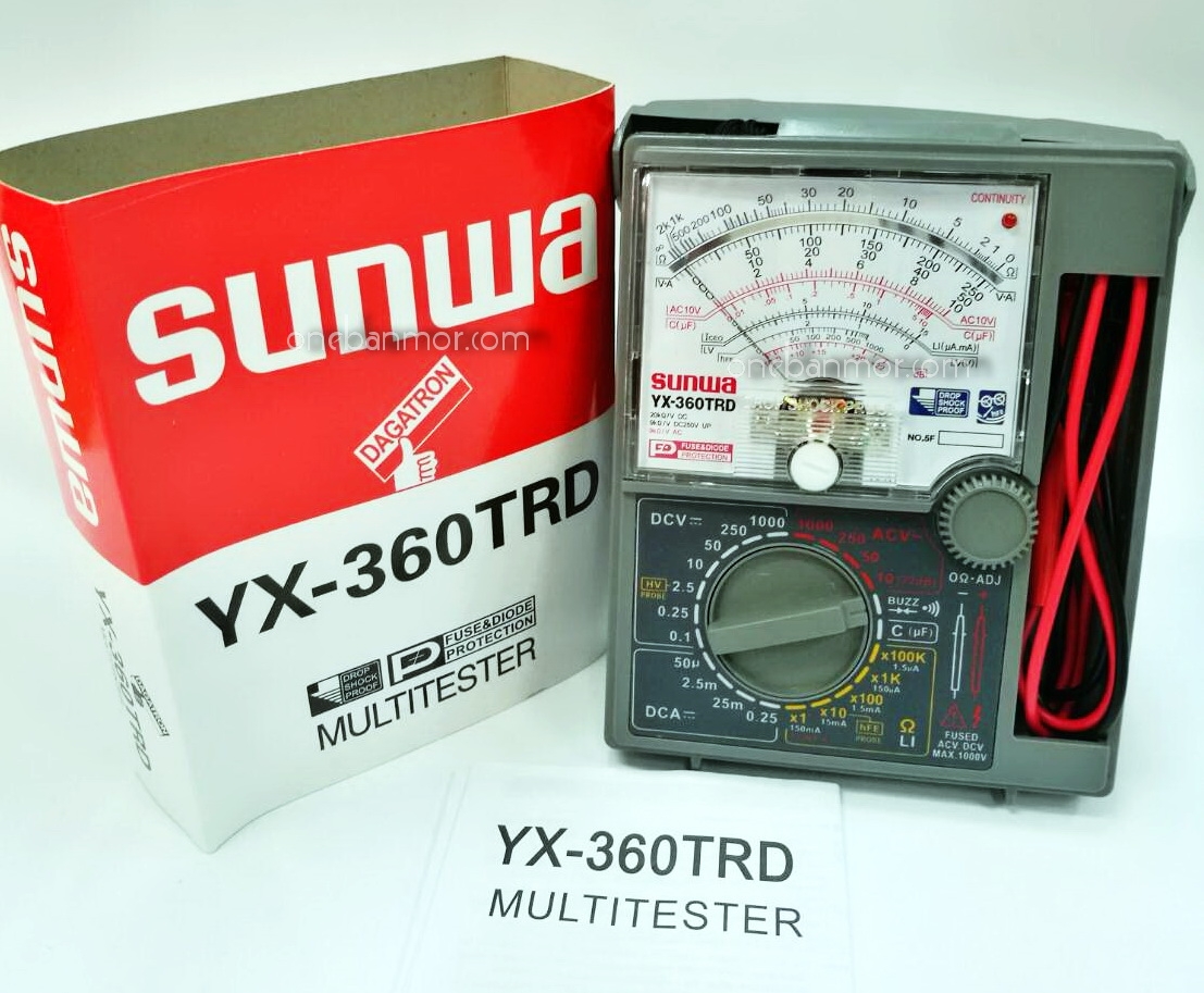 อนาล็อกมัลติมิเตอร์ แบบเข็ม Sunwa YX360TRD - ทั่วไป มีฝาครอบ เหมือนตัวแท้ เกรด AAA