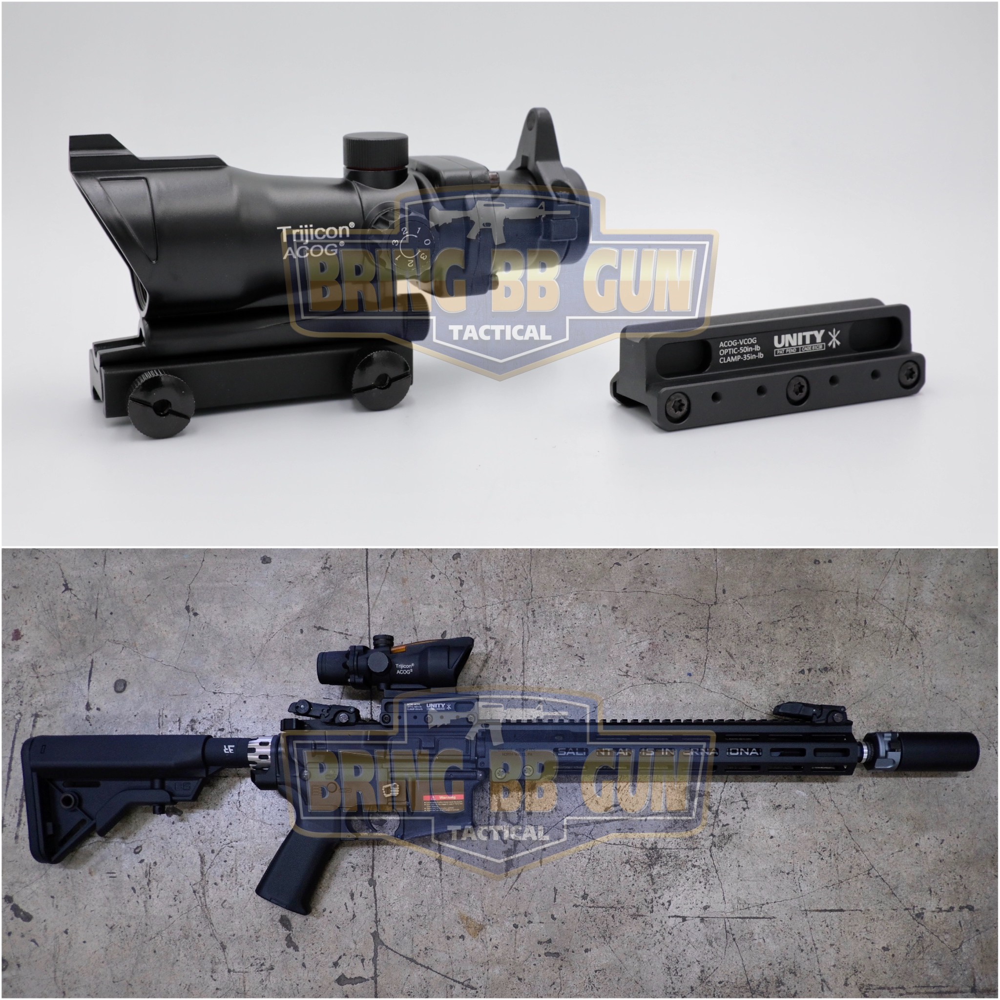 ดอท Acog + ขาจับดอทAcog Unity (Trijicon Acog + Unity FAST™ COG Series Mount) (ดอท Trijicon Acog + Unity FAST COG Series Mount) (เรทดอท Acog + ขา Unity) (Acog + ขายกสูง)