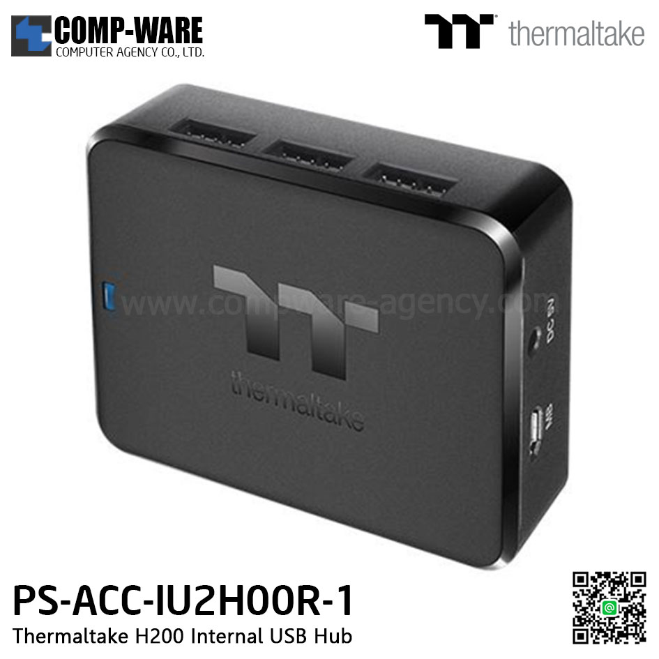 Thermaltake PS-ACC-IU2H00R-1 H200 Internal USB Hub (USB2.0 9pin × 3 , USB2.0 Type A × 3) Magnetic Mounting