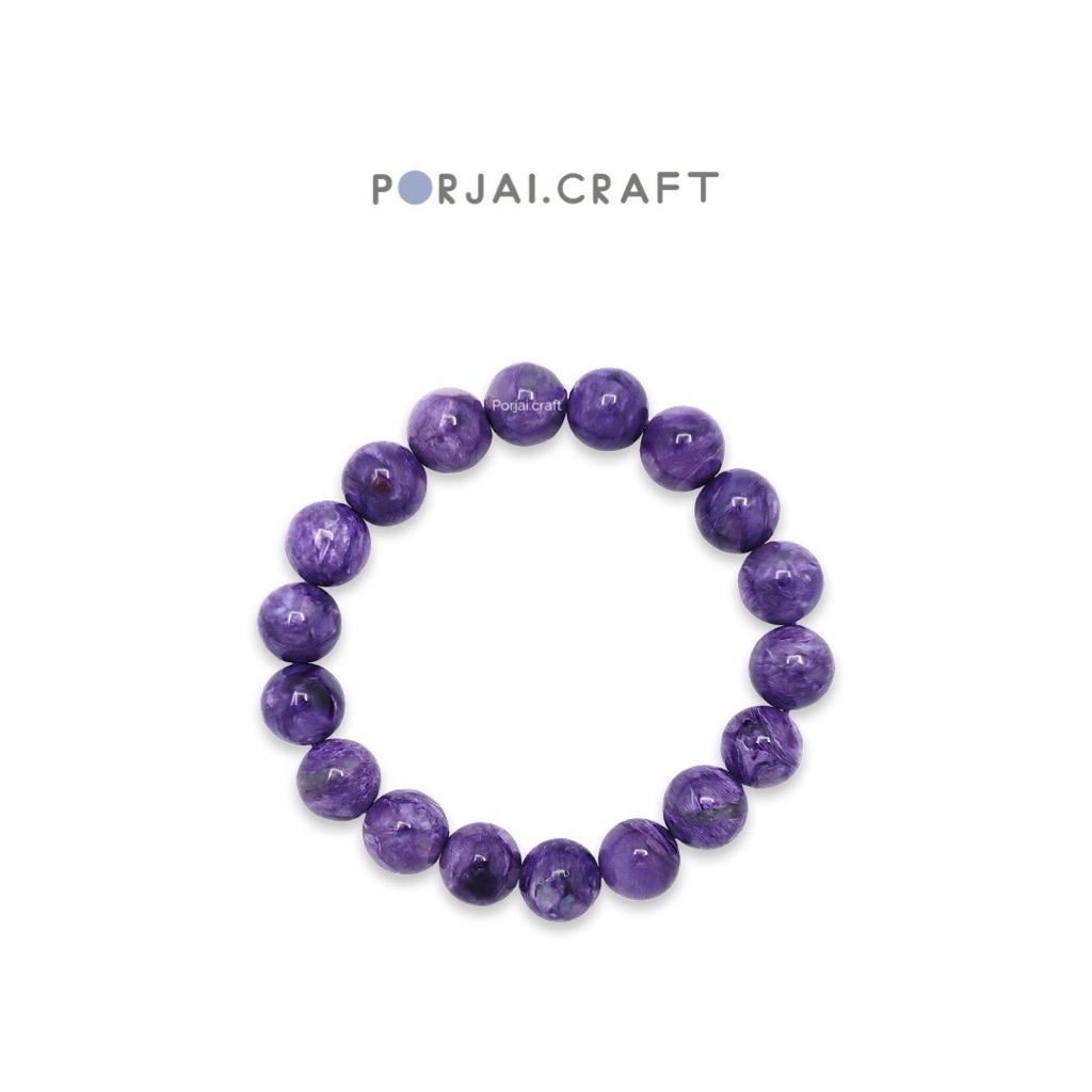 Charoite Beaded Bracelets สร้อยข้อมือชารอยต์