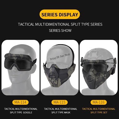 Multidmentional Split Type Mask Set (ชุดหน้ากากติดหมวกฟาส)