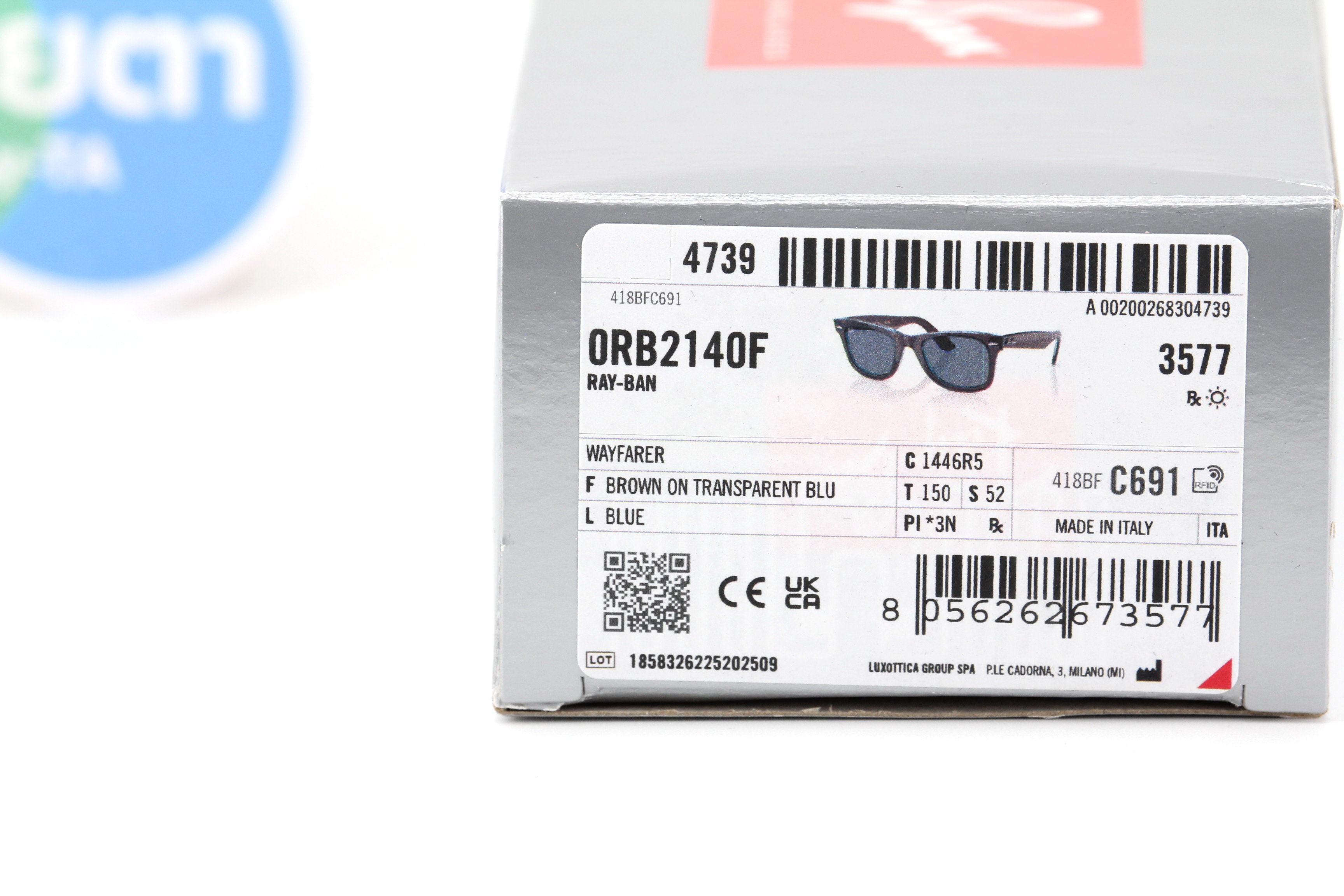 RayBan Wayfarer RB2140F 1446R5 52mm.