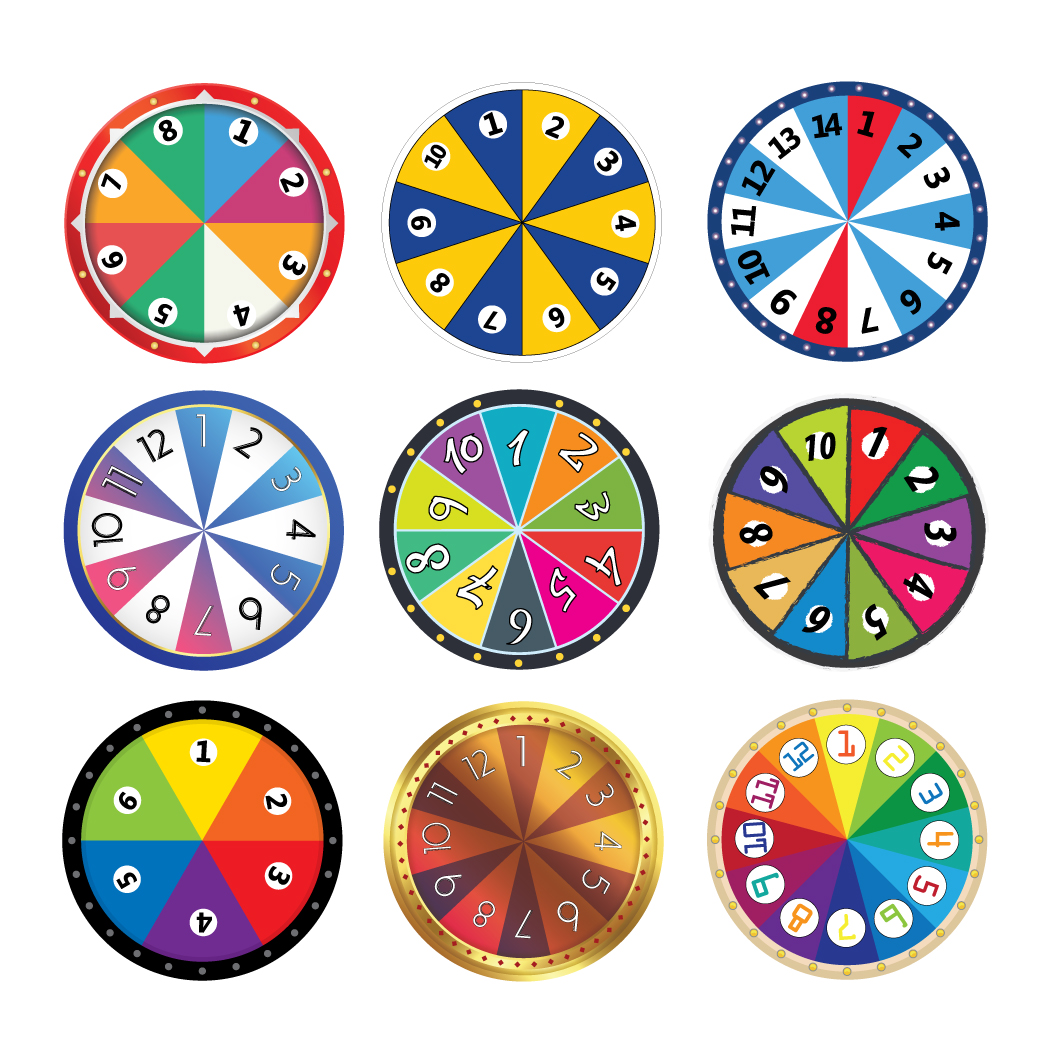 เช่าเกมส์วงล้อตั้งโต๊ะ ขนาดวงล้อ 50 ซม. สูง 61.5 ซม. วัสดุพลาสวูดสีขาว หนา 10-15 มม.