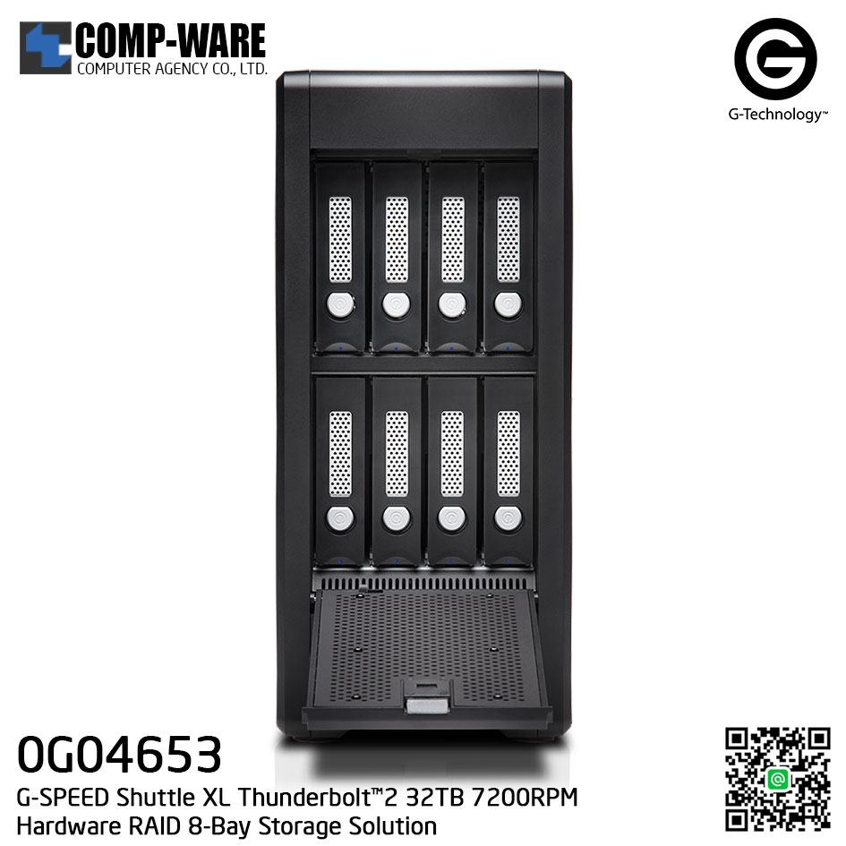 G-Technology G-SPEED Shuttle XL Thunderbolt™2 32TB 7200RPM Hardware RAID 8-Bay Storage Solution - 0G04653
