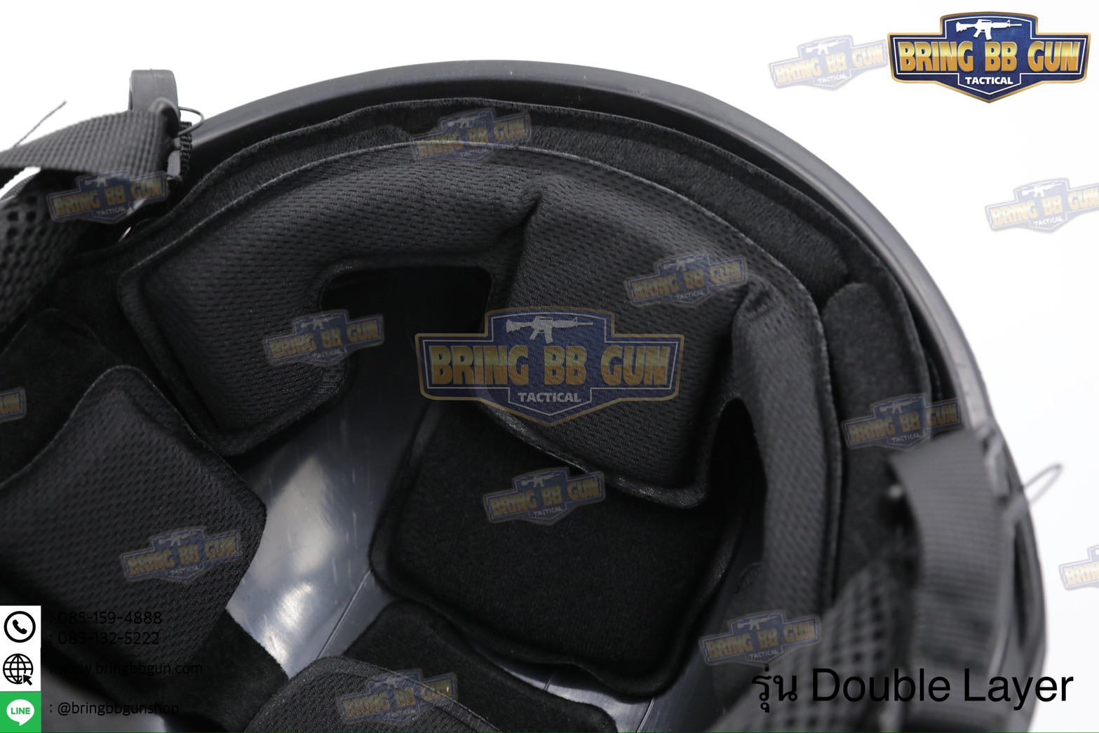 หมวกสายตรวจทรง Fast (หมวกฟาส) หมวกฟาส สีทอง-ดำ (Fast Helmet)