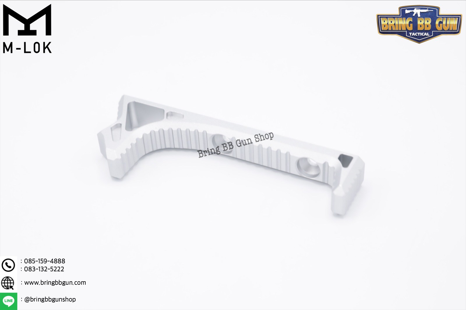 กริ๊ปมือหน้า ยี่ห้อ Castellan รุ่น Curve Foregrip CNC M-Lok (ใช้ได้กับชุดหน้าระบบราง M-Lock เท่านั้น)