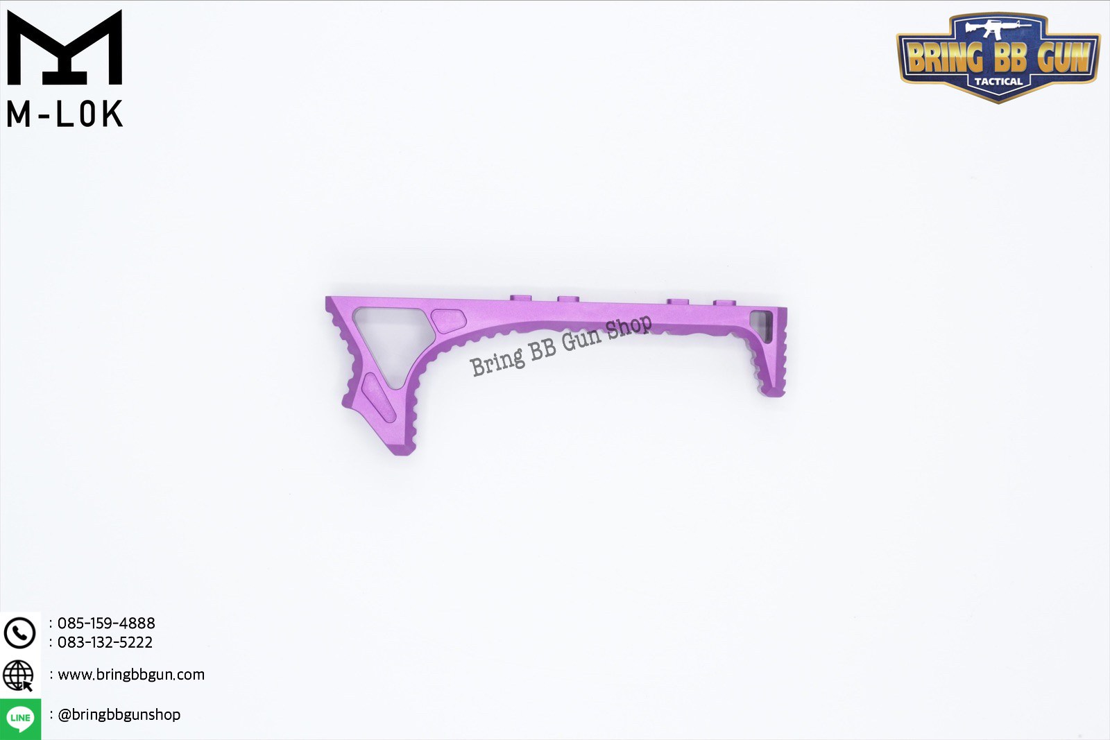 กริ๊ปมือหน้า ยี่ห้อ Castellan รุ่น Curve Foregrip CNC M-Lok (ใช้ได้กับชุดหน้าระบบราง M-Lock เท่านั้น)