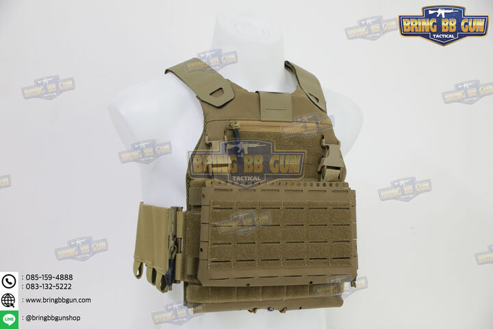 เสื้อเวส FCSK 3.7 (เสื้อเวส FCSK 3.0 + เพ้าแม็กกาซีน MK5 (5.56 แบบ3ช่อง)) (FCSK 3.7 Plate Carrier) (FCSK 3.0 + MK5 Front Flap)