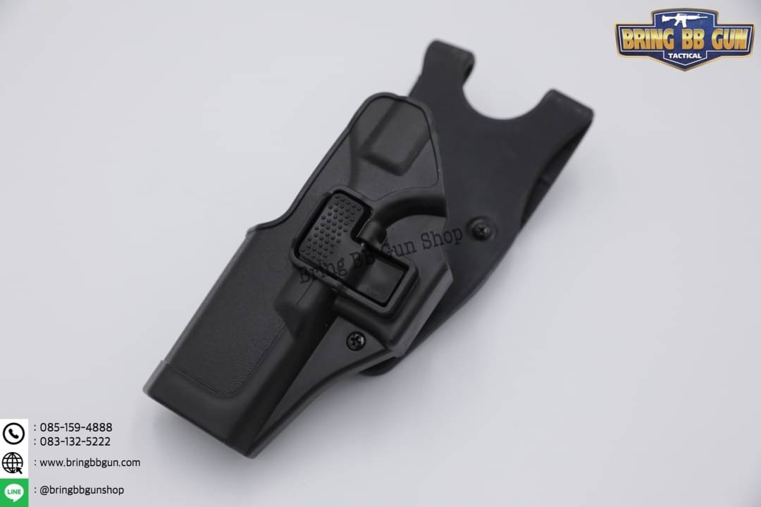 ซองปืนพกนอก + เพลทลดต่ำ ยี่ห้อ Black Hawk