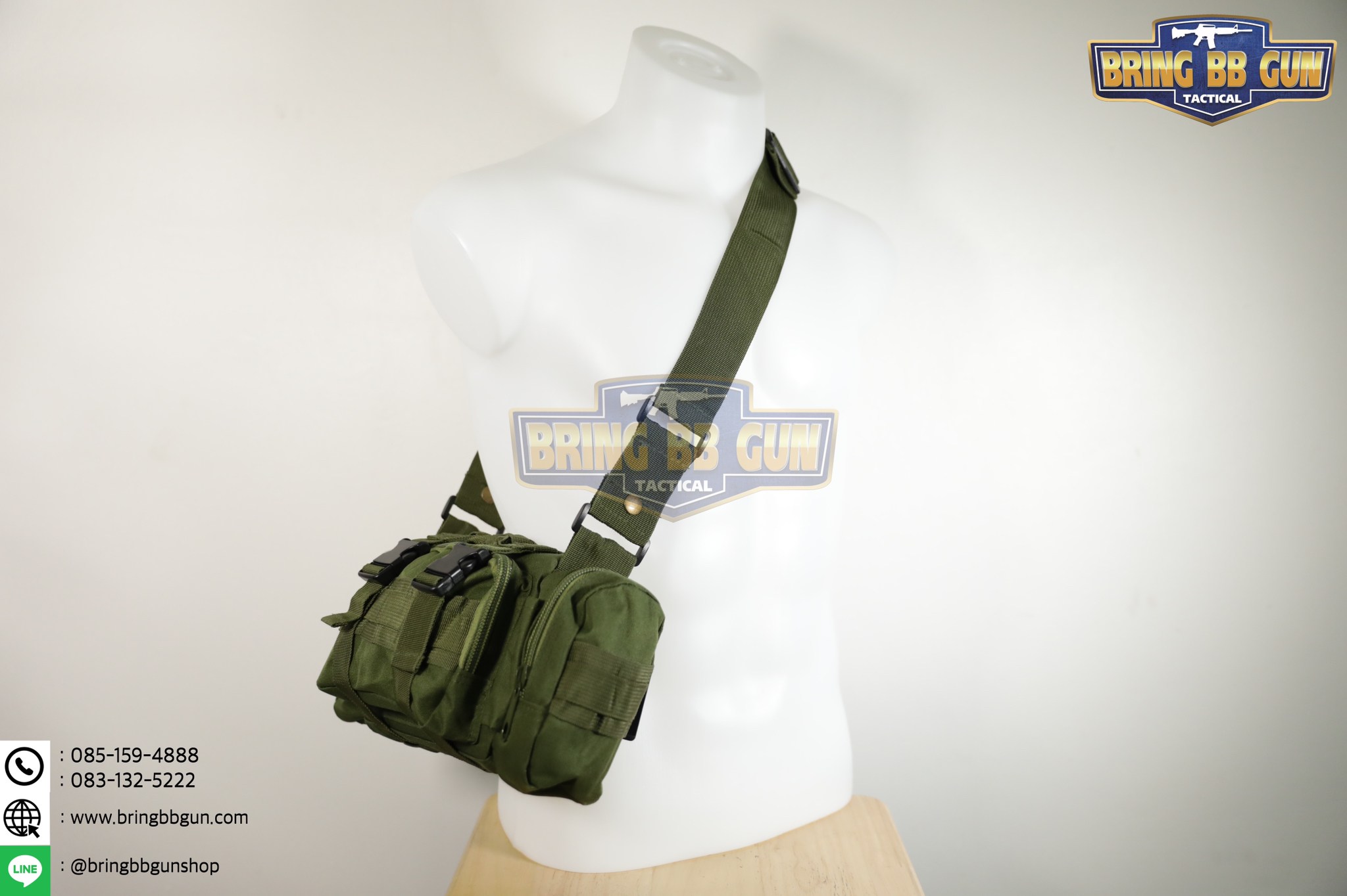 กระเป๋าสะพายข้าง+คาดเอว รุ่น กระเพาะหมูเล็ก