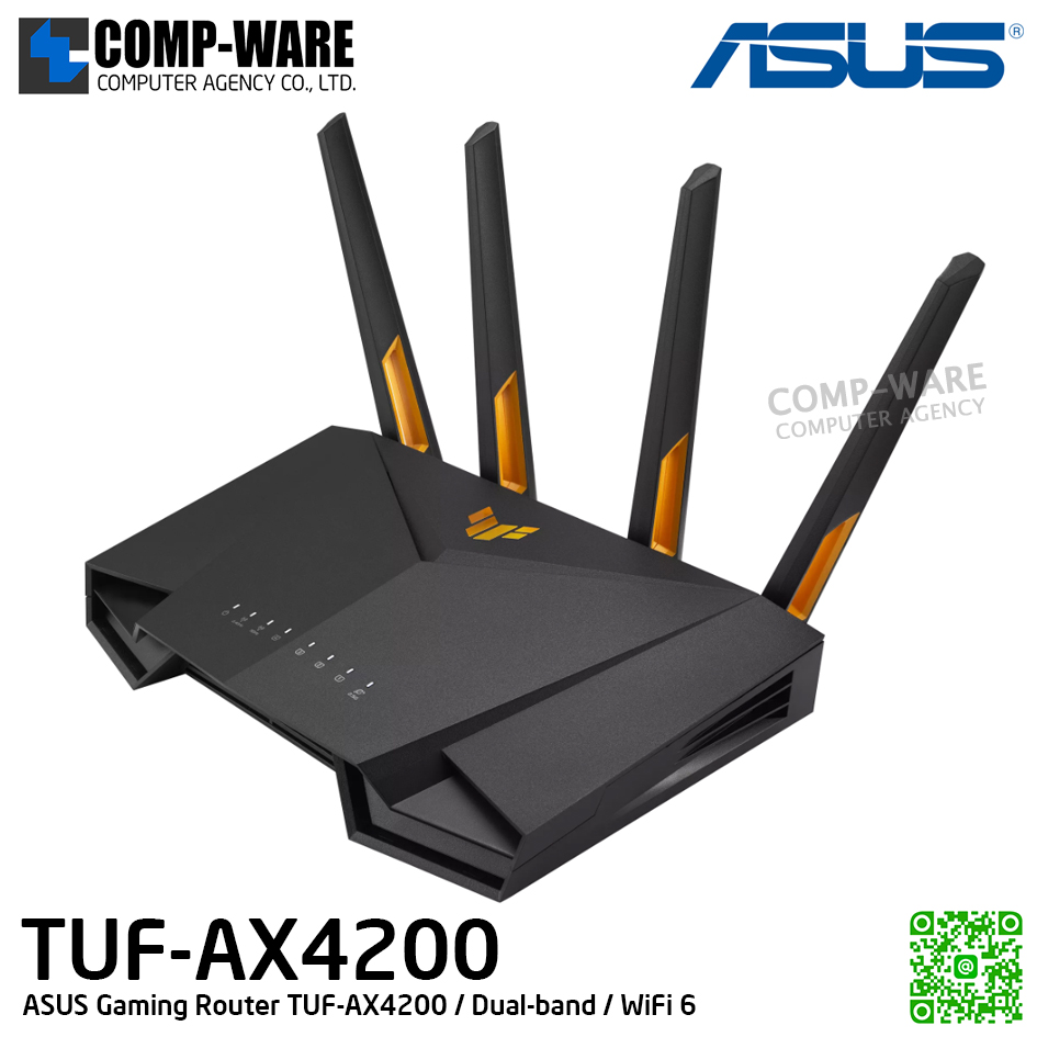 ASUS Gaming Router TUF-AX4200 / Dual-band / WiFi 6 - 3Y Warranty