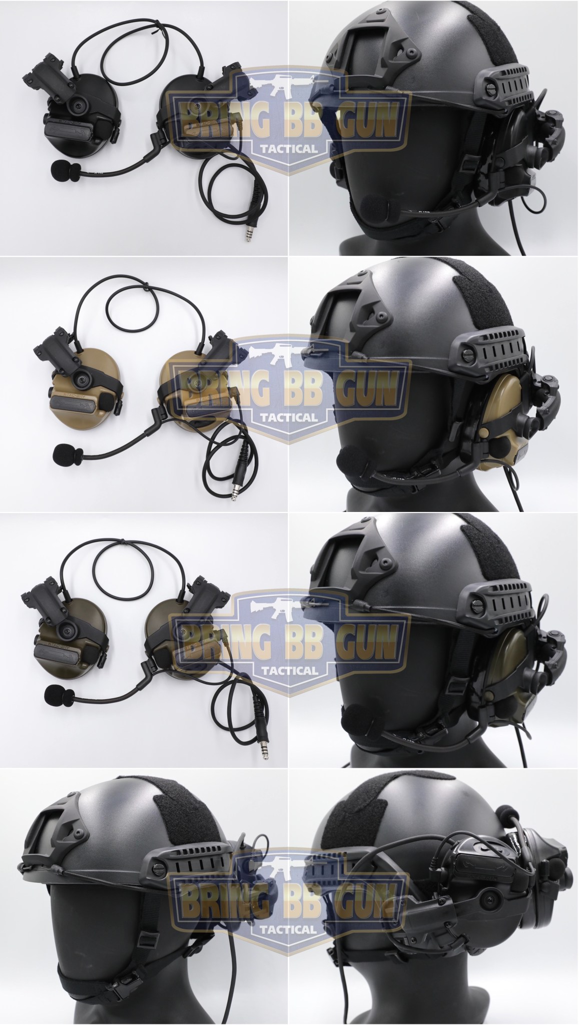 หูฟังสื่อสารตัดเสียงได้ ทรง Comtac III ยี่ห้อ Tac-Sky รุ่น หูฟังตัดเสียงพร้อมขาติดหมวกฟาส