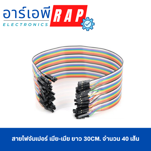 สายไฟจัมเปอร์ เมีย-เมีย ยาว 30cm. จำนวน 40 เส้น