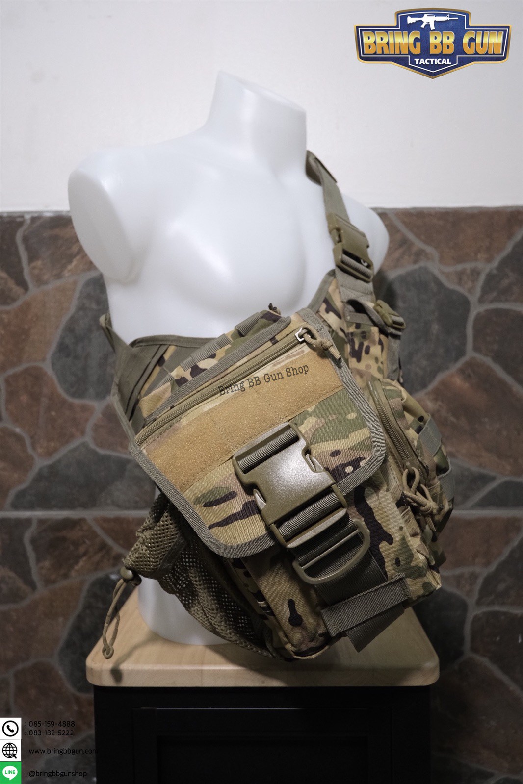 กระเป๋าสะพายข้าง-คาดอก รุ่น ทรงสามเหลี่ยม (เป้สะพายหลัง)