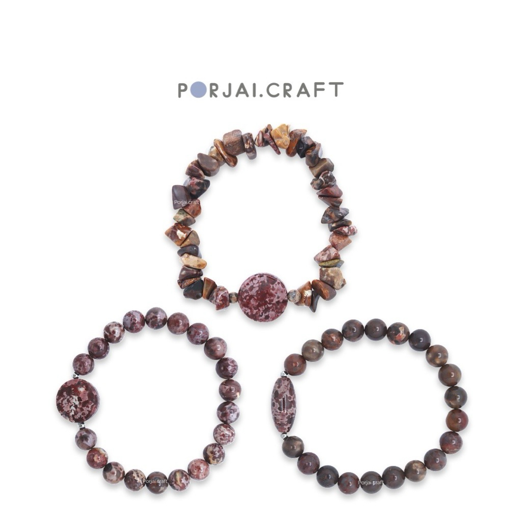 Tiger Jasper Beaded Bracelets สร้อยข้อมือไทเกอร์แจสเปอร์