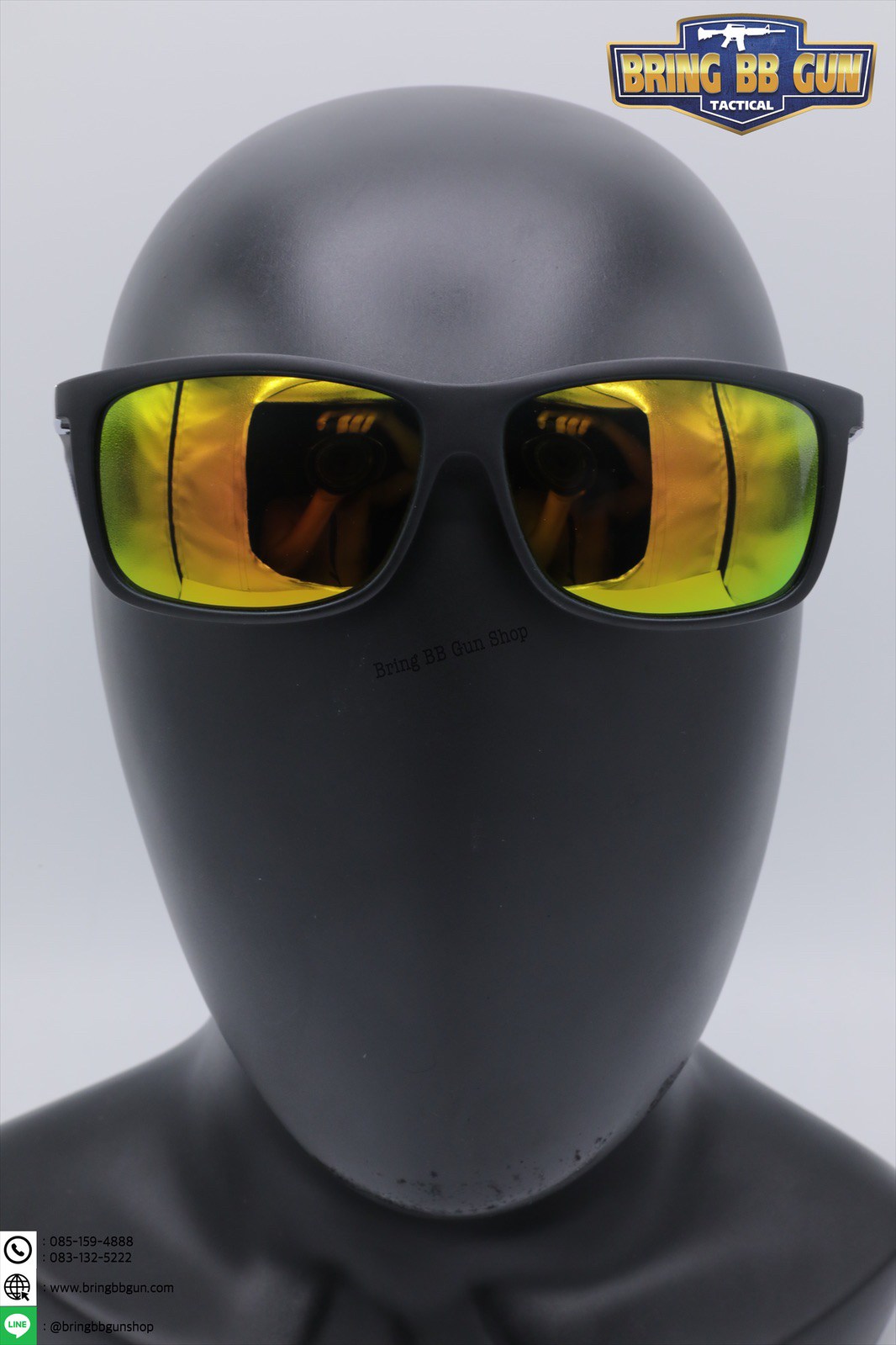 แว่นกันแดด เลนส์ Polarized (เลนส์โพลาไรซ์) รุ่น ทรงกรอบสี่เหลี่ยม