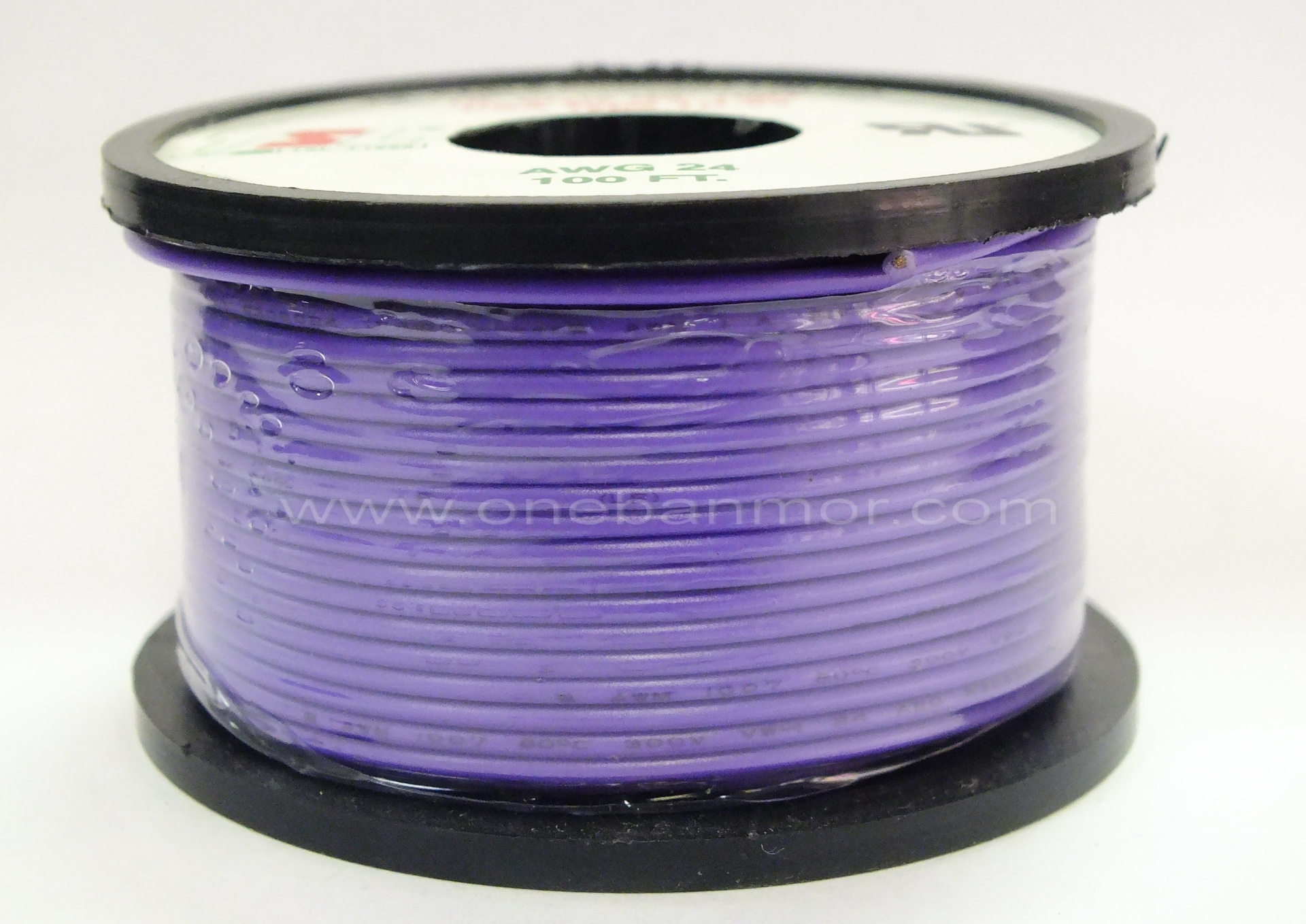 สายไฟคุณภาพดี ขนาด AWG 24 100ฟุต สีม่วง