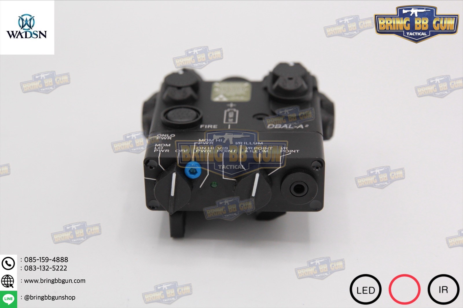 กล่องAN/PEQ-15A รุ่น DBAL-A2 ยี่ห้อ WADSN รุ่น อลูมิเนียม (Dual Beam Aiming Laser - Advanced2)