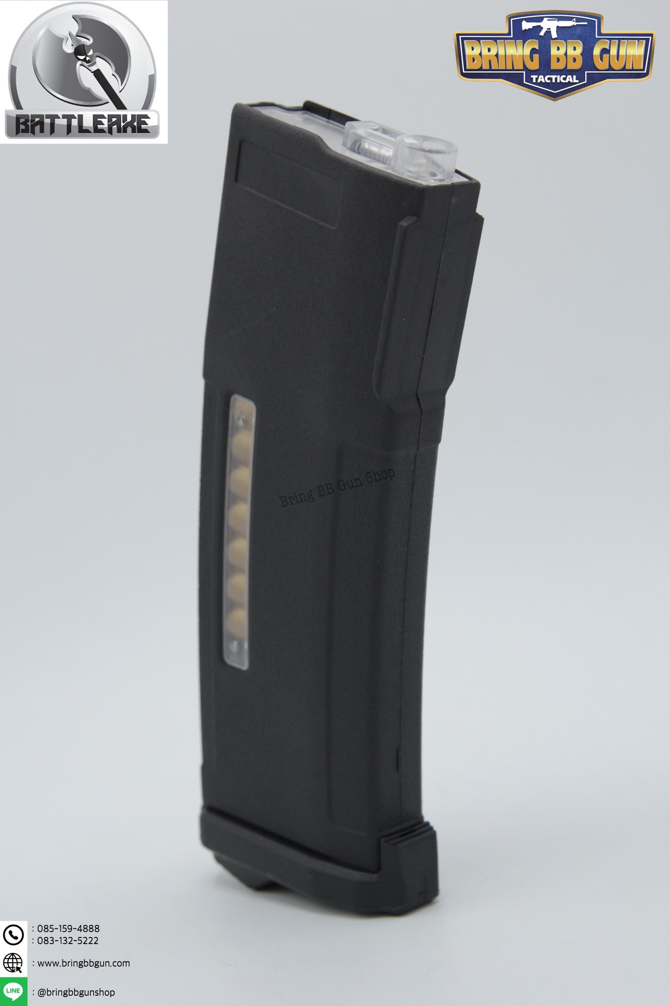 แม็กกาซีน M4 ยี่ห้อ Battle Axe แบบstand ❌ไม่ต้องปั่น❌มี4ทรงให้เลือก ทรง P-mag / ทรง EPM / ทรง 002 / ทรง IMI Lancer