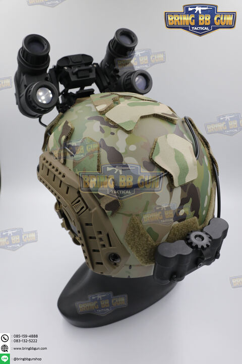 Tactical Hook & Loop สำหรับหมวก SF Super High Cut (แผ่นปิดหมวกลายพราง ด้านหลังเป็นตีนตุ๊กแก) (FAST Helmet Fuzz Covers) (The Helmet Fuzz Covers by Dynamic Fuzz)