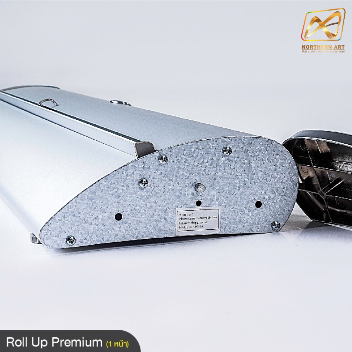 ROLL UP PREMIUM โรลอัพ ขนาด 80x200 ซม. รุ่นพรีเมี่ยม (หยดน้ำ) 1 หน้า วัสดุอะลูมิเนียมอย่างดี ม้วนเก็บได้ง่าย ฐานกว้าง แข็งแรง
