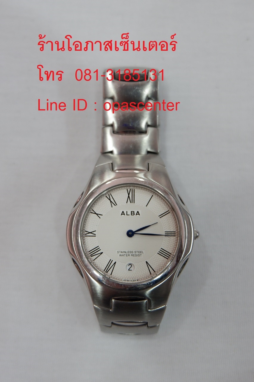 *ลดราคา*นาฬิกา ALBA ชาย เรือนเงิน รุ่น VX3K-X031 บอกวันที่ สภาพใหม่ ส่งฟรี