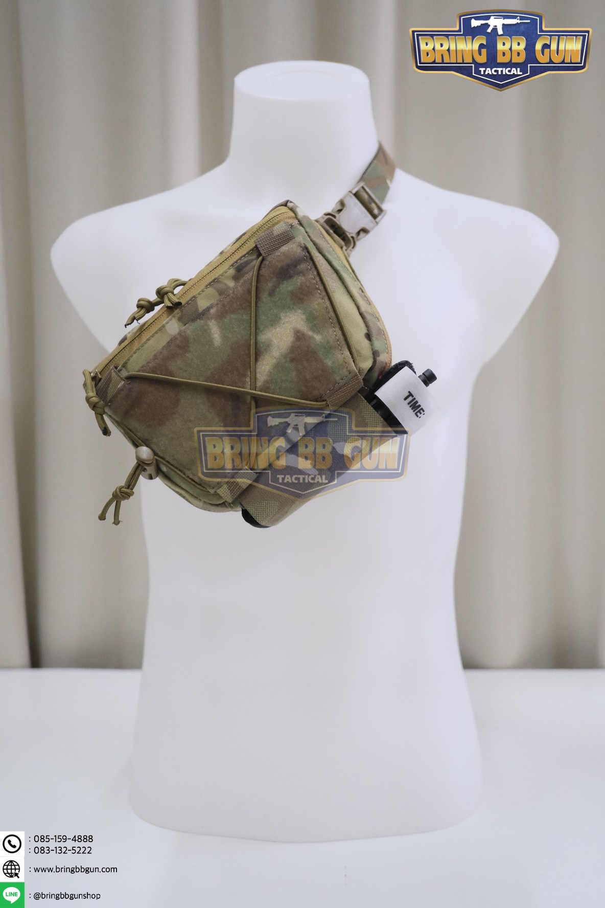 กระเป๋าจิงโจ้ติดเสื้อเวสแบบปลดไว ทรงสามเหลี่ยม (Tactical Drop Pouch) (Tactical Action Pouch)