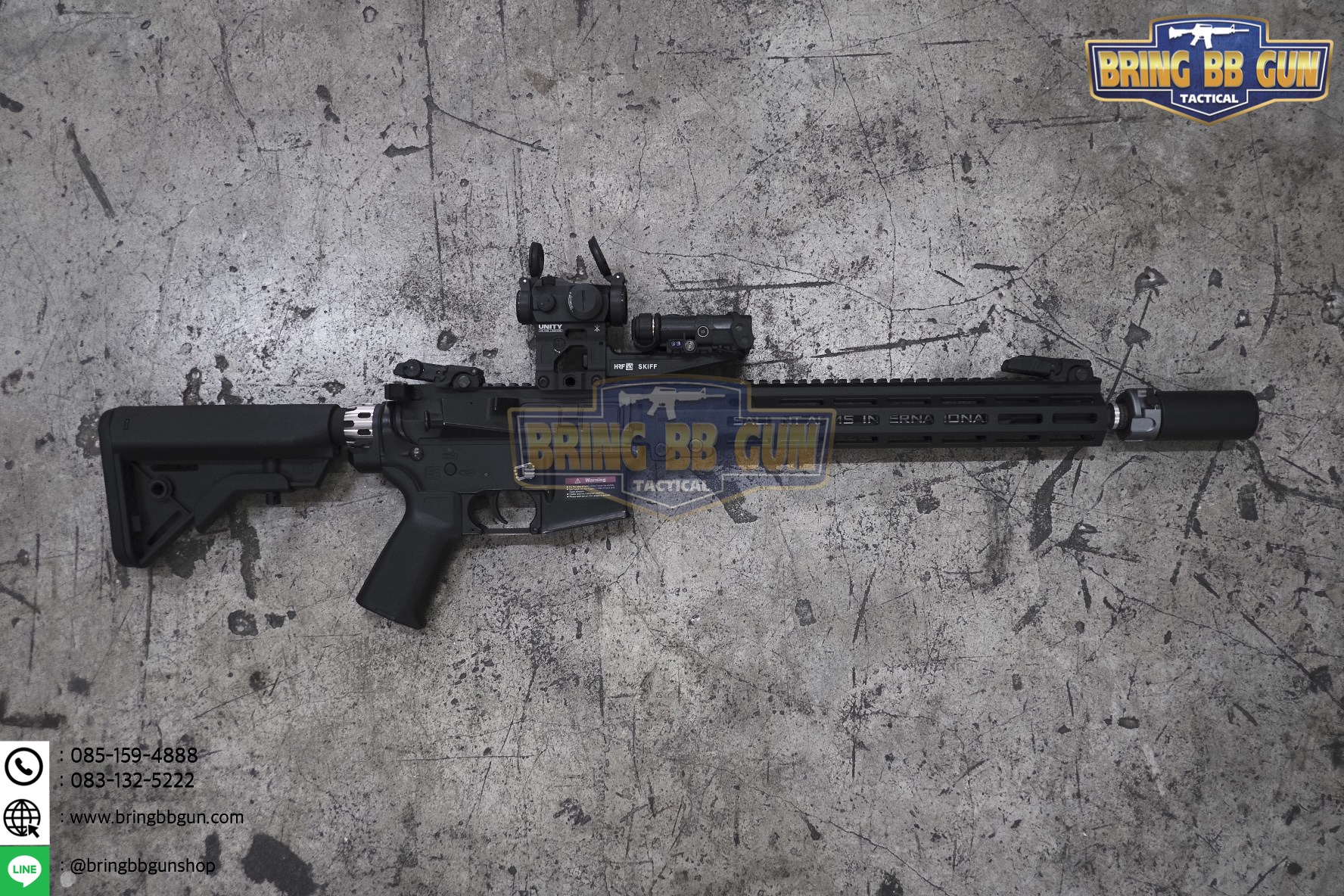 ชุดเซ็ต(Set) ดอท T2 + กล่องไฟฉาย+เลเซอร์แดง L3 NGAL + ขา Unity Fast + รางเสริม HRF Skiff