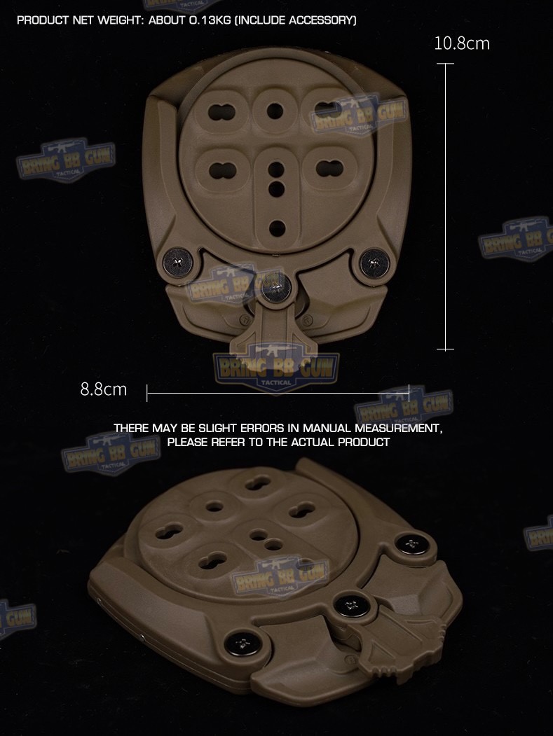 Adapter ปลดไวซองปืน BT TEK-MOUNT (360 Degree base adapter) (QUICK CONNECT MOUNTING SYSTEM) (Insert Disk and Receiver) (Blade)