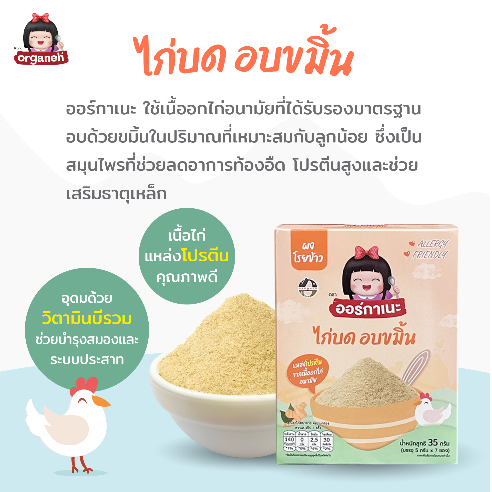 ไก่บดอบขมิ้น ตราออร์กาเนะ