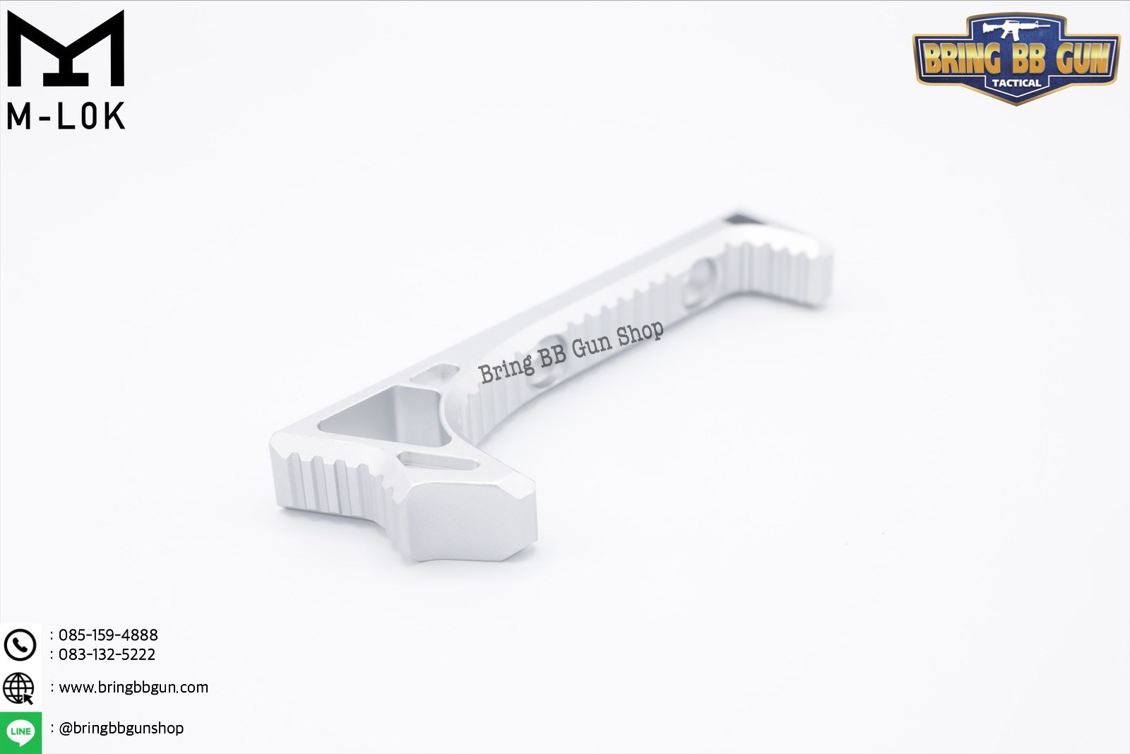 กริ๊ปมือหน้า ยี่ห้อ Castellan รุ่น Curve Foregrip CNC M-Lok (ใช้ได้กับชุดหน้าระบบราง M-Lock เท่านั้น)