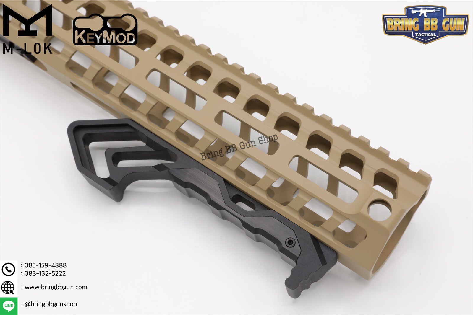 กริ๊ปมือหน้า Tyrant งาน CNC (ใช้ได้กับชุดหน้าระบบราง M-Lok และ Keymod)