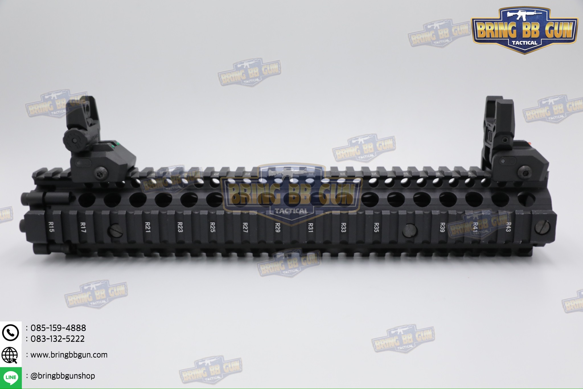 ศูนย์หน้า-หลังพับได้แบบพลาสติก MGPCQB รุ่น Armor Gen2 เรืองแสง