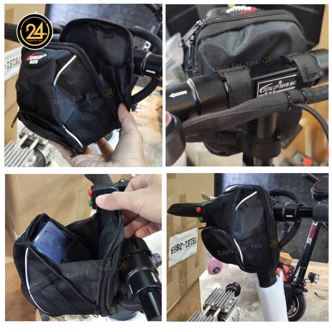 กระเป๋าหน้าแฮนด์สกู๊ตเตอร์ ติดสกู๊ตเตอร์ ใส่ของอเนกประสงค์ SEALUP logo by 24you