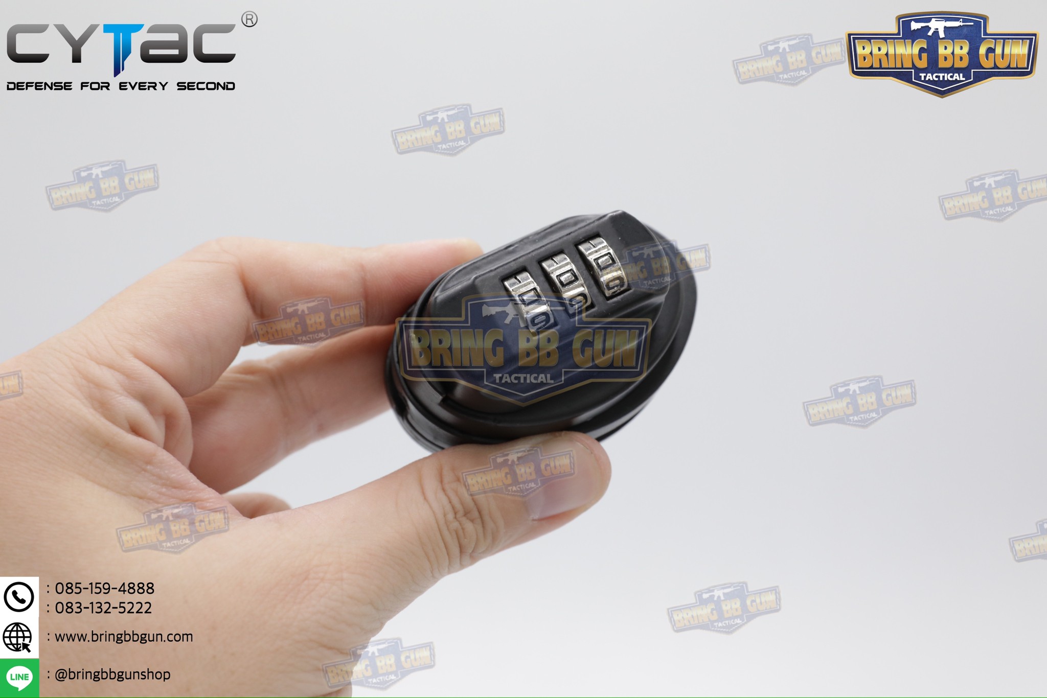 ตัวล็อคโกร่งไกปืน แบบใส่รหัส ยี่ห้อ Cytac (ตัวล็อคไกปืน Cytac แบบใส่ 3 รหัส)