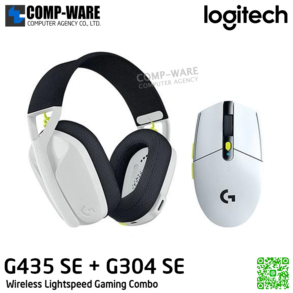 Logitech G435 SE Headset + G304 SE Mouse Wireless Lightspeed Gaming Combo - 2Y Warranty - 981-001163
