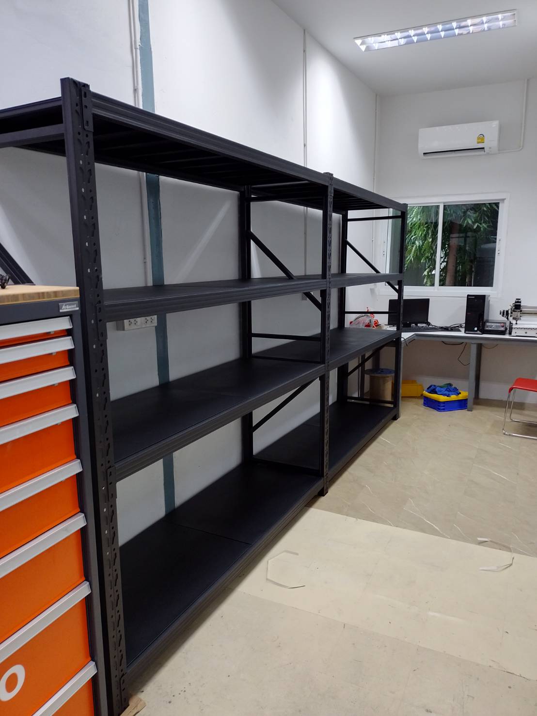 Micro Rack W200xD60xH200cm. (สีดำ) ชั้นเหล็กวางสินค้า