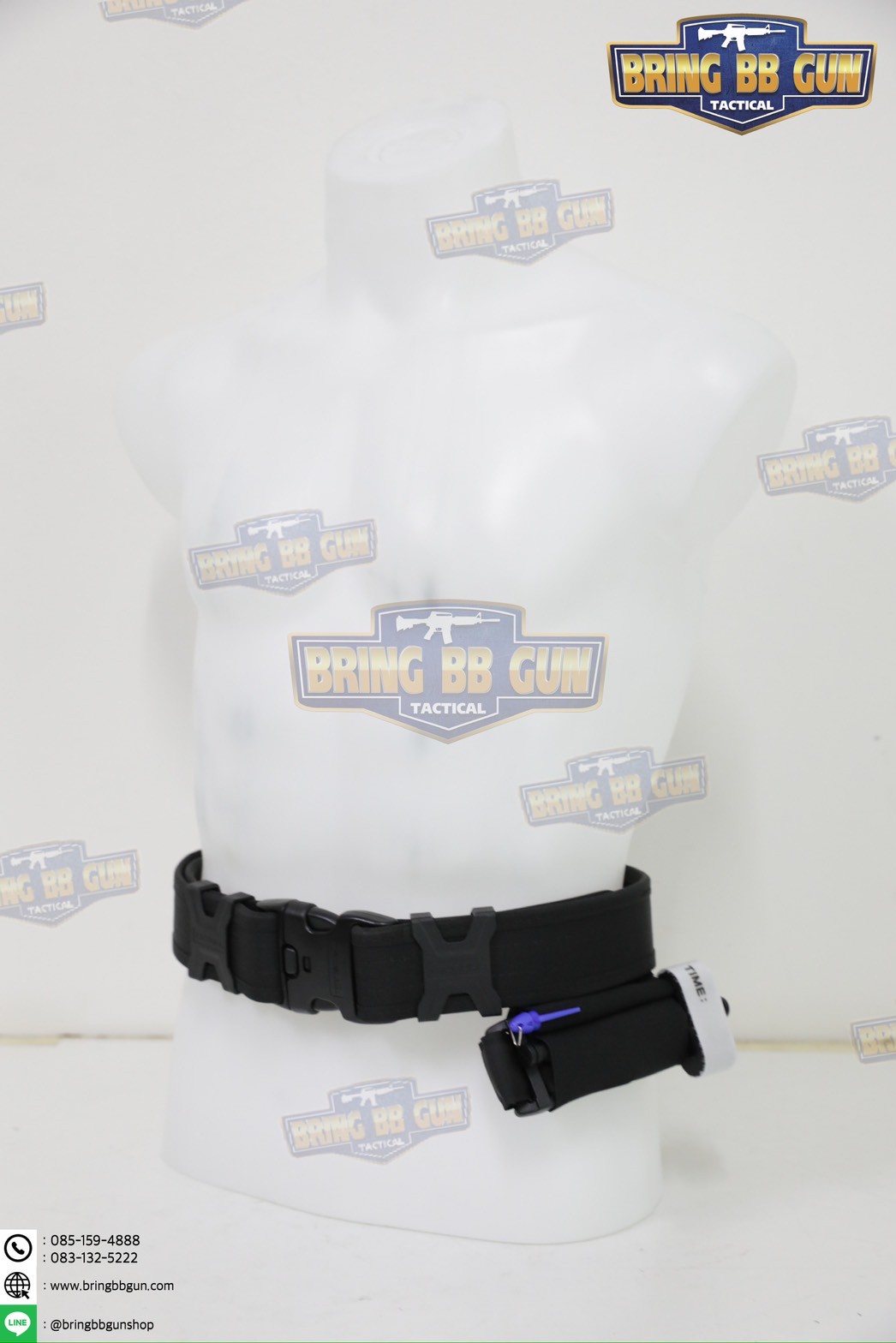 สายรัดเก็บทูนิเก้ แบบติดเข็มขัดยุทธวิธี/เสื้อเวส Version 2 ยางยืด(สำหรับเก็บทูนิเก้) แบบติดเข็มขัดยุทธวิธี/เสื้อเวส สายรัดจัดเก็บอุปกรณ์ทูนิเก้ แบบตีนตุ๊กแก (Belt Mounted Elastic Tourniquet Version 2) (Elastic TQ Holder) (Tourniquet Holder)