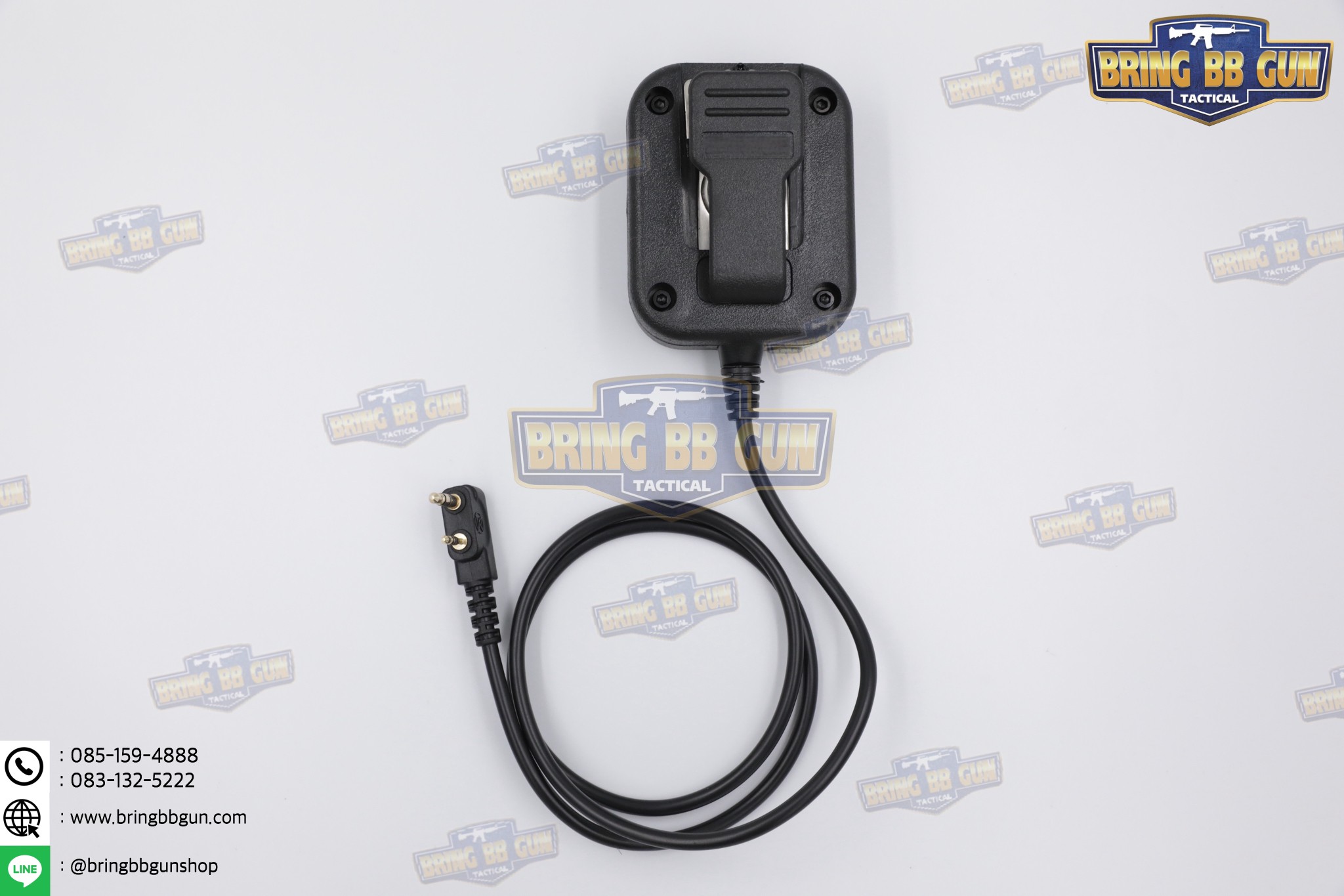 ไมค์นอกวิทยุสื่อสารแบบถือมือ ทรง USMC (ไมค์นอกวิทยุสื่อสาร) (ไมค์หัวโตวิทยุสื่อสาร) (ไมโคโฟน-ลำโพงวิทยุสื่อสาร) (PTT ที่มีลำโพง และ ไมค์ในตัว) (USMC Shoulder Mic)