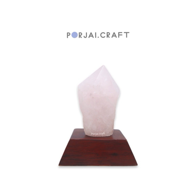 Rose Quartz Half Raw โรสควอตซ์