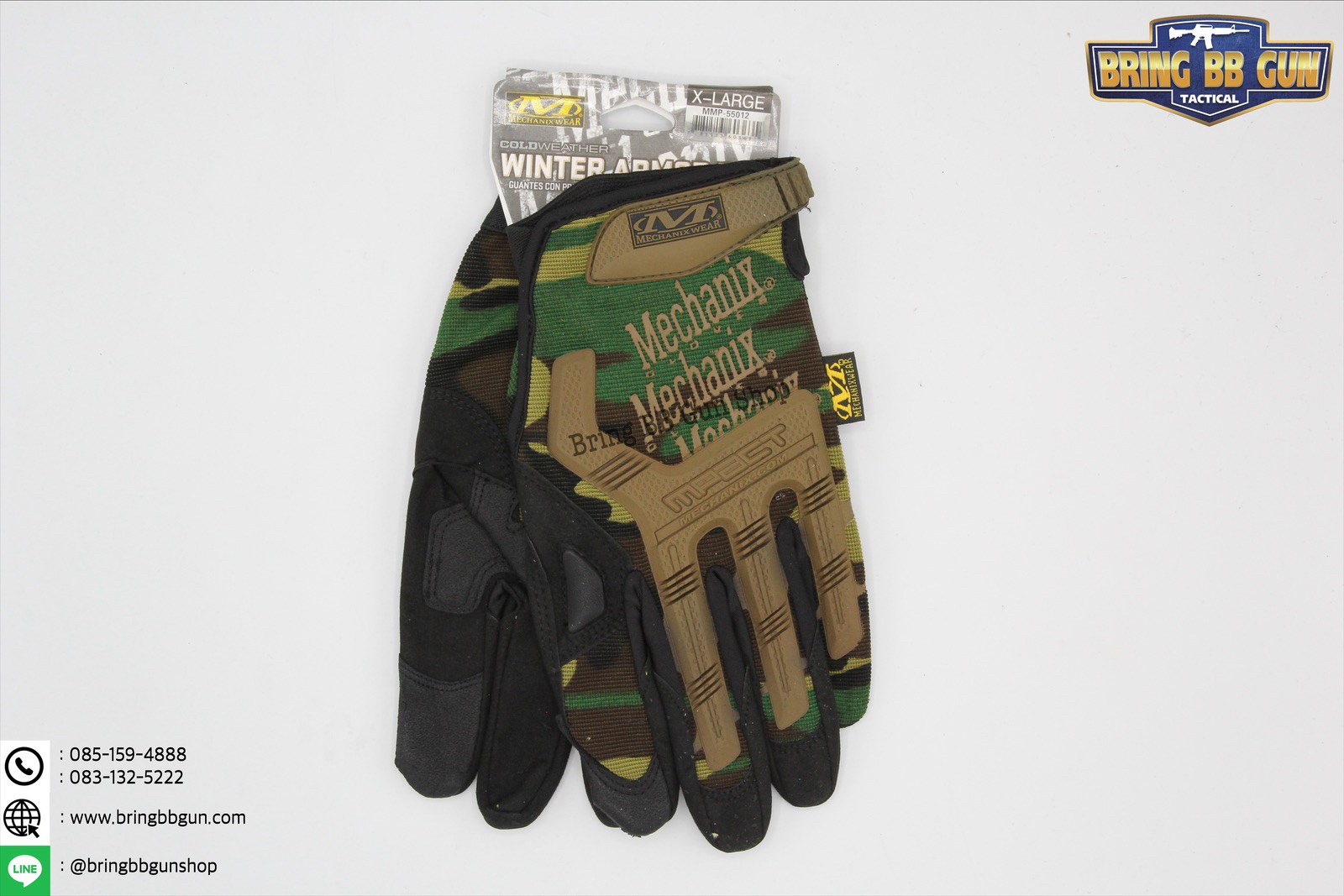 ถุงมือเต็มนิ้ว ยี่ห้อ Mechanix รุ่น M-Pact