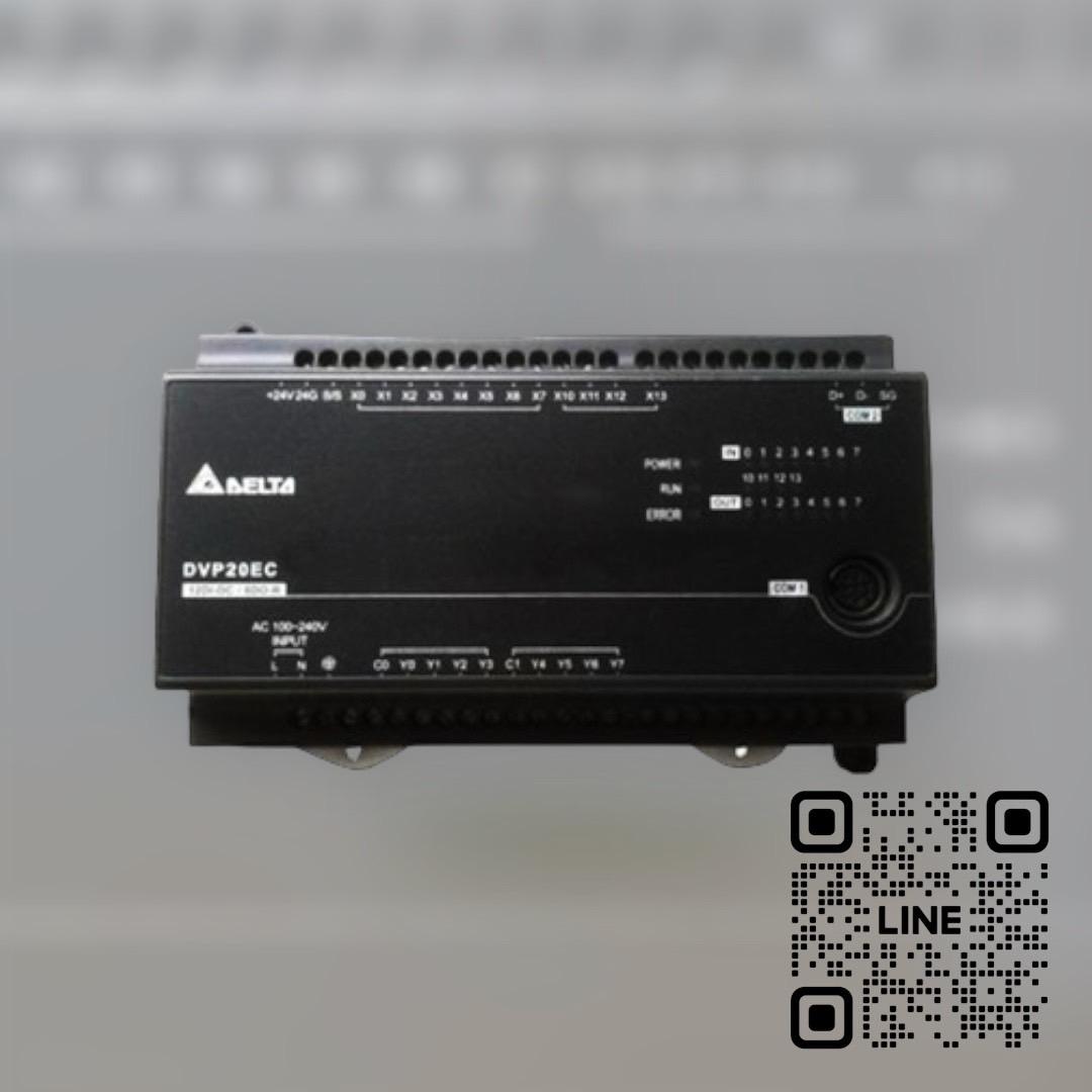 Delta PLC Model:DVP20EC00T3 12DI/8DO ,Transistor