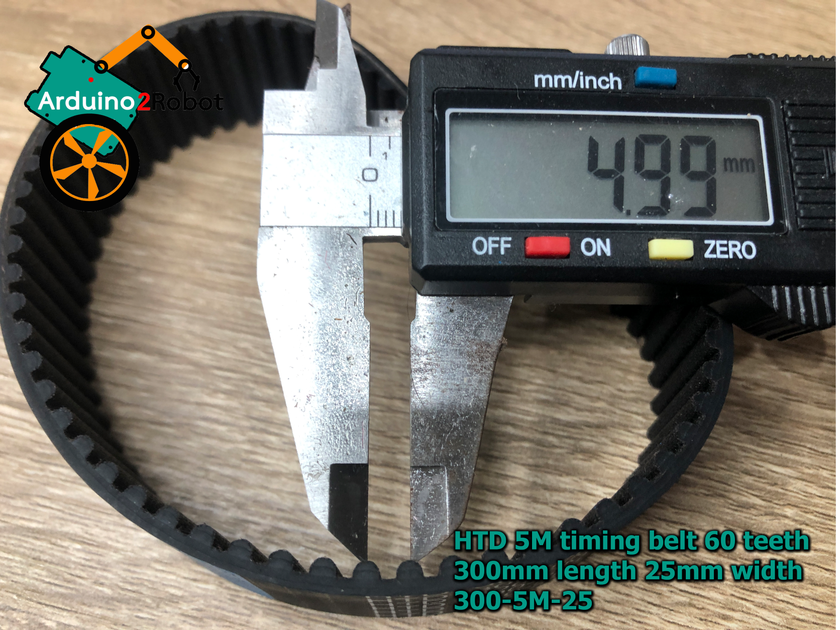 สายพาน HTD 5M timing belt 60 teeth 300mm length 25mm width 300-5M-25