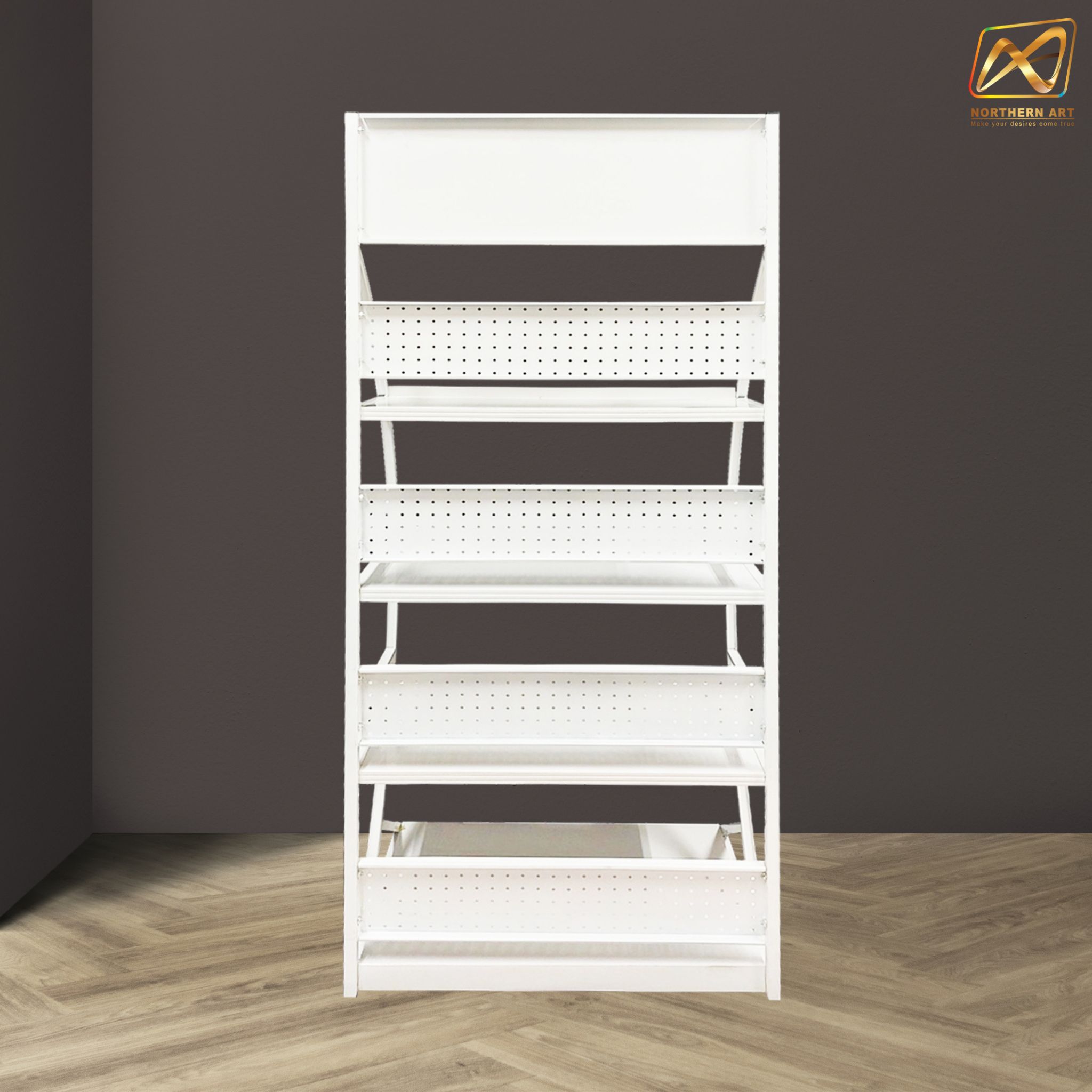 ชั้นวางสินค้าเหล็ก 4ชั้น สีขาว ขนาด(W)70 x (D)45 x (H)170 cm.(ถอดประกอบได้) แข็งแรง รับน้ำหนักได้ดี